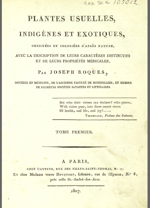 Plantes usuelles, indigènes et exotiques...