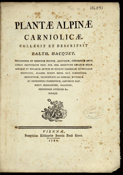 Plantae Alpinae Carniolicae