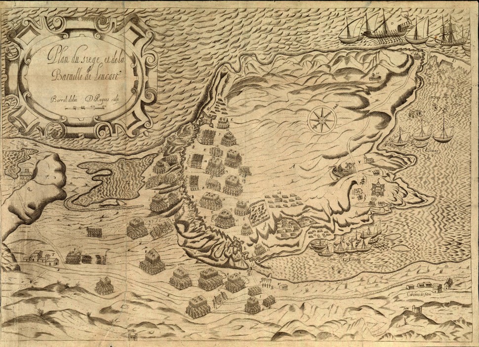 Plan de la bataille de Leucate