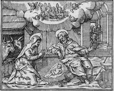 Gravure extraite de "Evangelium Jesu Christi quemadmodum scripsit Mar Mattheus unus ex duodecim discipulis ejus" publié en 1591 à Rome par Stamperia orientale Medicea Rome