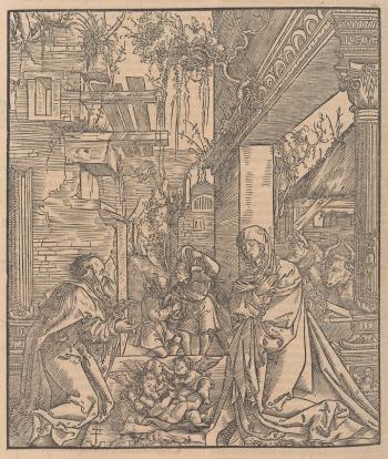 Gravure extraite de "Textus Bibliae. M.D.XXVI. Biblia cum concordantiis Veteris…" publiée à Lyon en 1526 par Jacques Mareschal