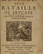 Page de titre Le siège et la bataille de Leucate