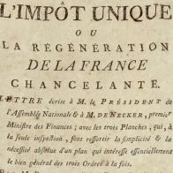 L'impôt unique ou la régénération de la France chancelante...(Toulouse, 1789)"