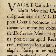 Vacat cathedra…in schola medicinae universitatis tolosanae